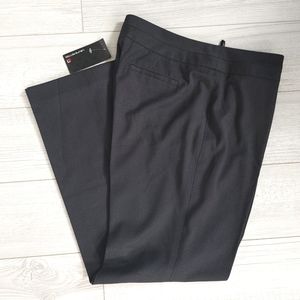 Laura Petites Black Dress Pants with Subtle Stripes Size 12